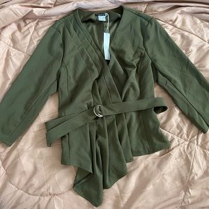 Green dressy blouse